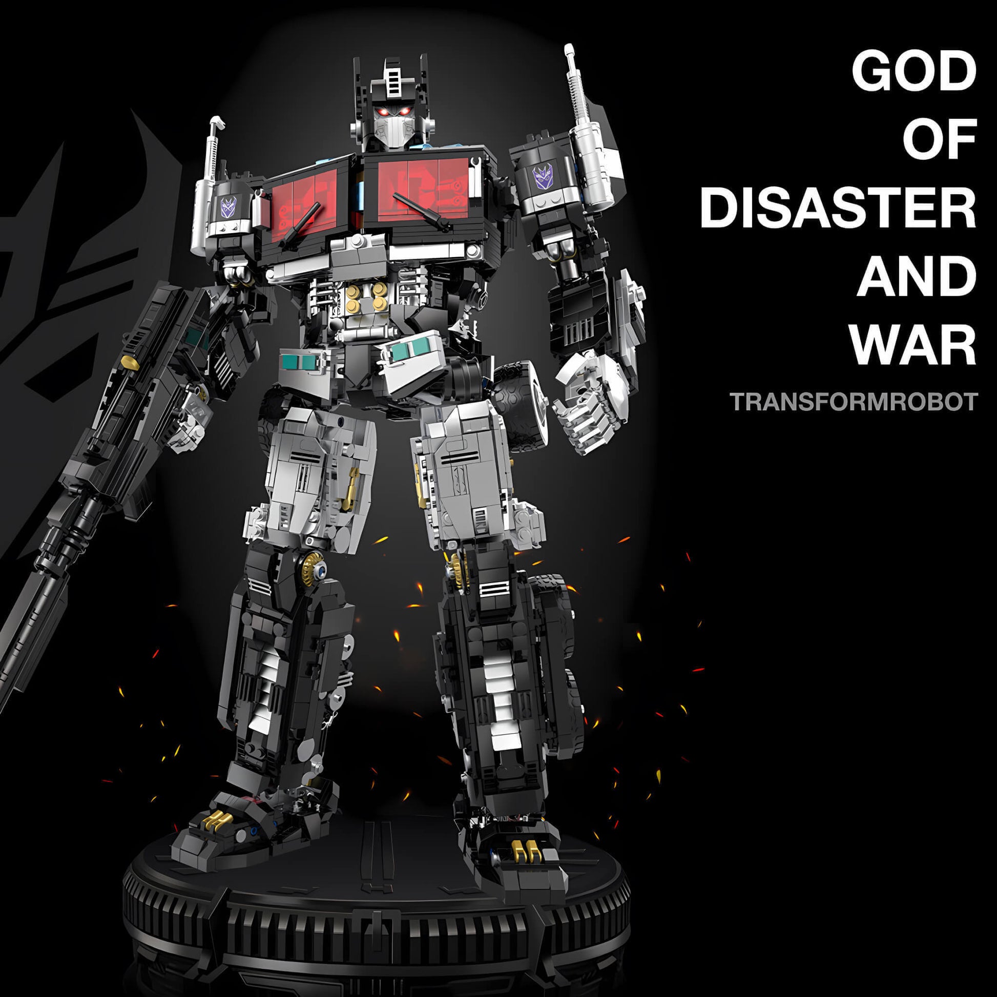 product details of dark optimus prime building blocks model toy god of disaster and war