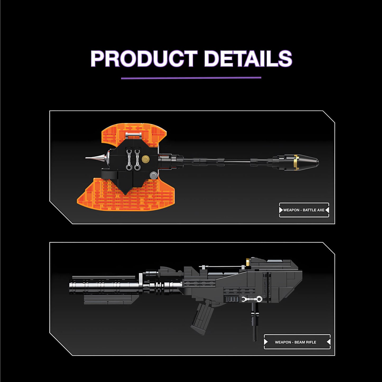 product details of dark optimus prime building blocks model toy weapon bettle axe and beam rifle