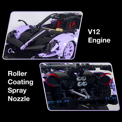 Tongshengju Building the 1:8 Pagani Huayra model with 3428 bricks
