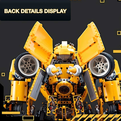 kbox dj-ramboman building blocks model toy transformers back details display