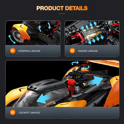 product details of eikee y10000 mclaren solus gt model car building blocks toy