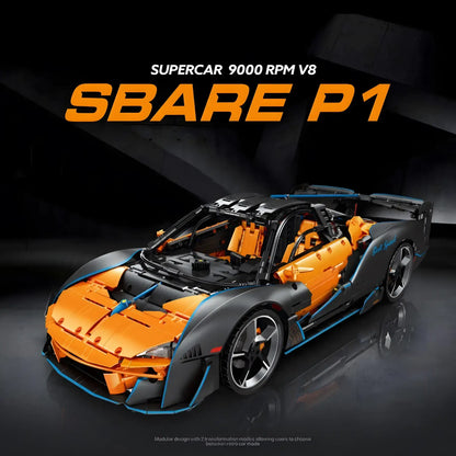 eikee y18001 mclaren sbare p1 technic car building blocks set model car compatible with lego technic series