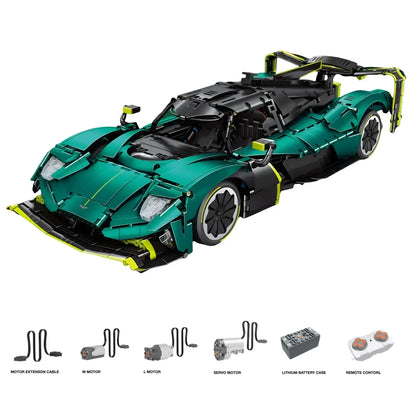 dynamic version of eikee y18006 aston martin valkyrie technic car building blocks set model car