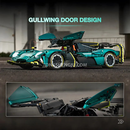 eikee y18006 aston martin valkyrie technic car building blocks set model car gullwing door design