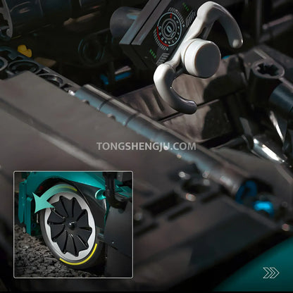 eikee y18006 aston martin valkyrie technic car building blocks set model car steering wheel linked to front wheels