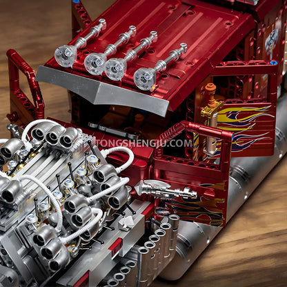 eikee y18066 technic thor24  truck car building set model car heavy truck four doors openables