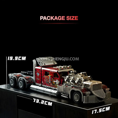 package size of eikee y18066 technic thor24  truck car building set model car 