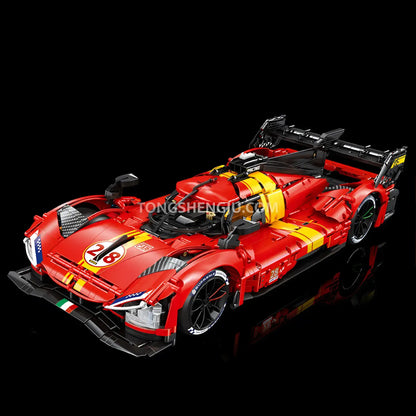 eikee y18080 lemans 499P racing car building blocks set model car compatible with lego technic series