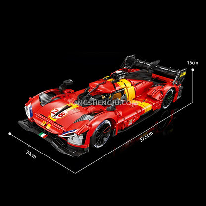 product size of eikee y18080 lemans 499P f1 racing car building blocks set model car