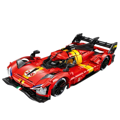 static version of eikee y18080 f1 lemans 499P racing car building blocks set model car