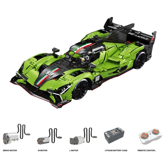 Tongshengju Technic Lambo Lemans SC63 Racing Building Blocks Set For Adults Collectible (3771PCS)