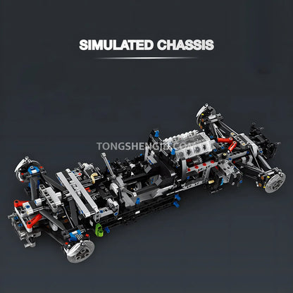 eikee y18081 technic lemans Lambo sc63 racing car building set model car simulated chassis