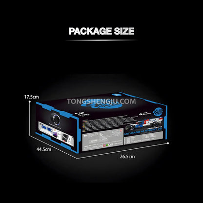 package size of eikee y18082 technic lemans bmw hybrid v8 racing car building set model car 