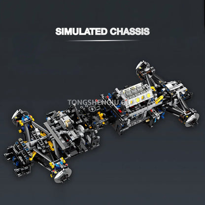eikee y18082 technic lemans bmw hybrid v8 racing car building set model car simulated chassis