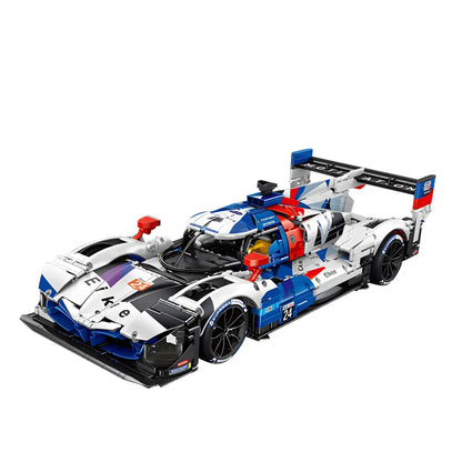 static version of eikee y18082 technic lemans bmw hybrid v8 racing car building set model car