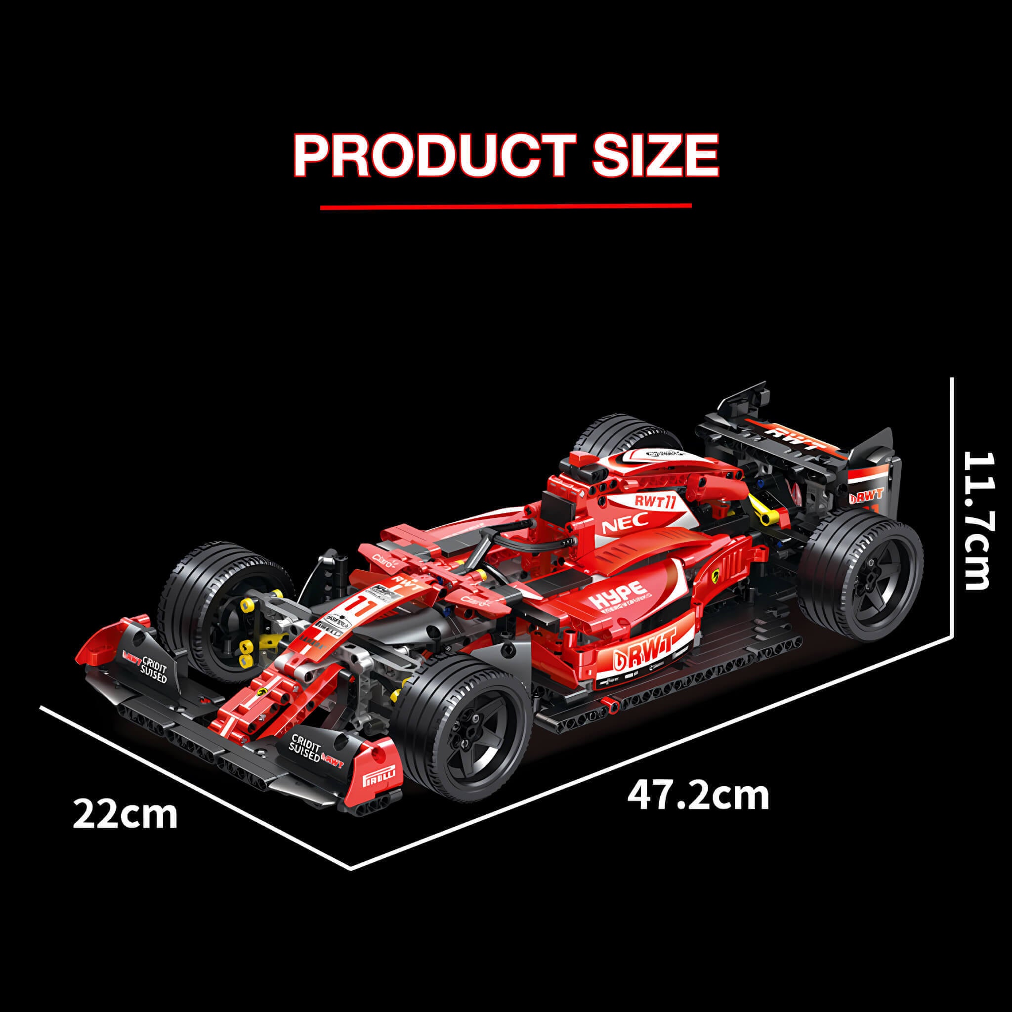 Tongshengju Building the 1:10 F1/Formula 1 model with 1280 bricks