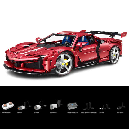 dynamic version of guly 10623 falali sf90 sports car building blocks set model car