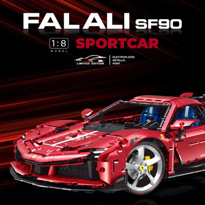 guly 10623 falali sf90 sports car building blocks set model car compatible with lego