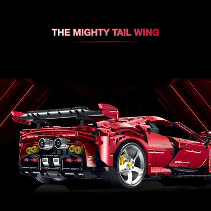 guly 10623 falali sf90 sports car building blocks set model car the mighty tail wing