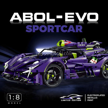 guly 10614 apollo evo sports car building blocks set model car compatible with lego