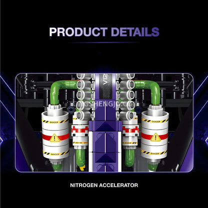 guly 10614 apollo evo sports car building blocks set model car nitrogen accelerator