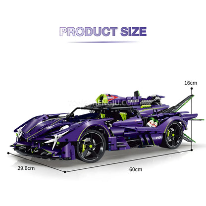 product size of guly 10614 apollo evo sports car building blocks set model car