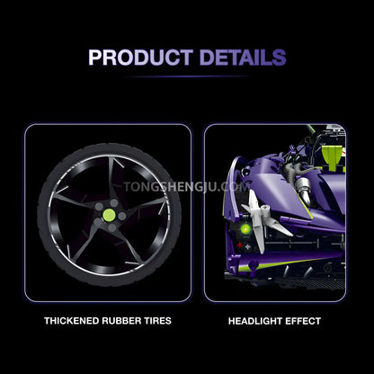 product assembly details of guly 10614 apollo evo sports car building blocks set model car