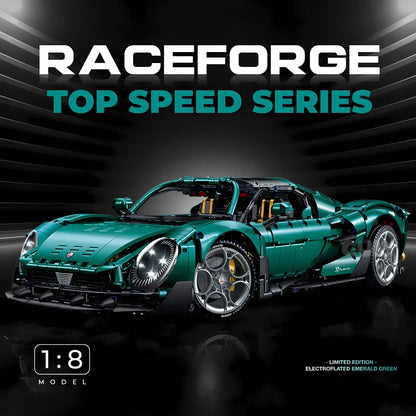 1:8 technic alfa romeo 33 stradale sports car building blocks set model car from guly 10621