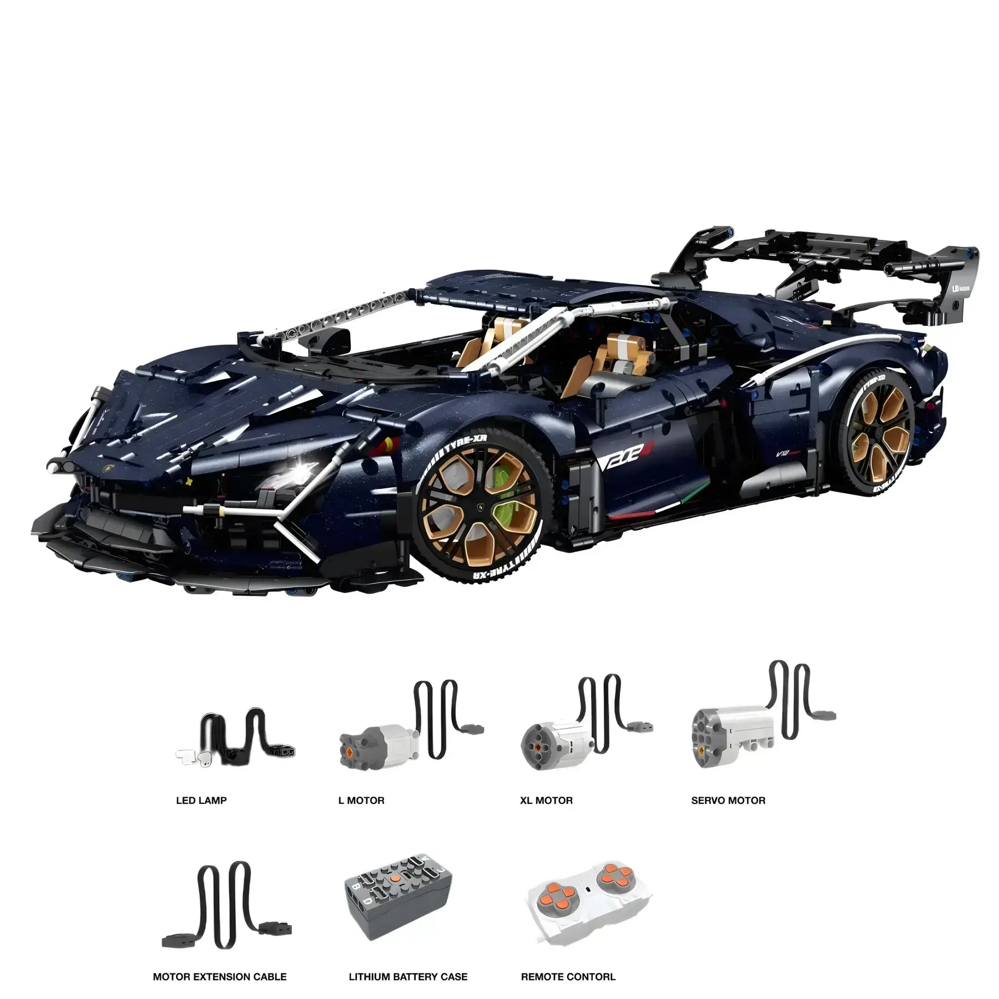 dynamic version of guly 10624 lamborghini aventador svj technic car building blocks set model car