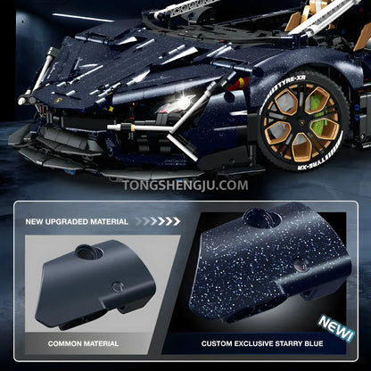 guly 10624 lamborghini aventador svj technic car building blocks set model car new upgraded material