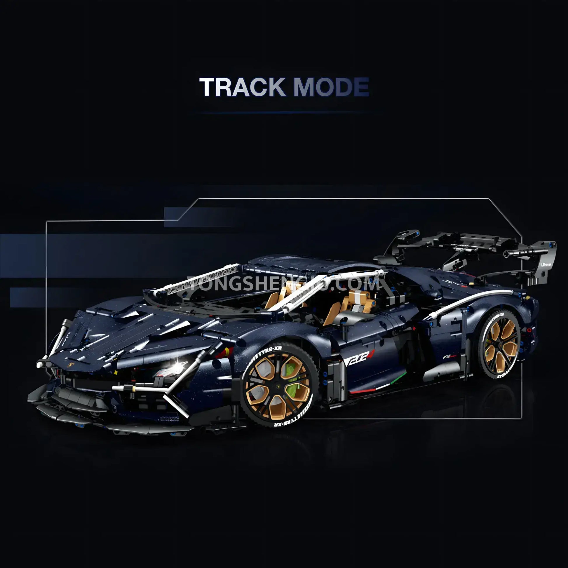 guly 10624 lamborghini aventador svj technic car building blocks set model car track mode