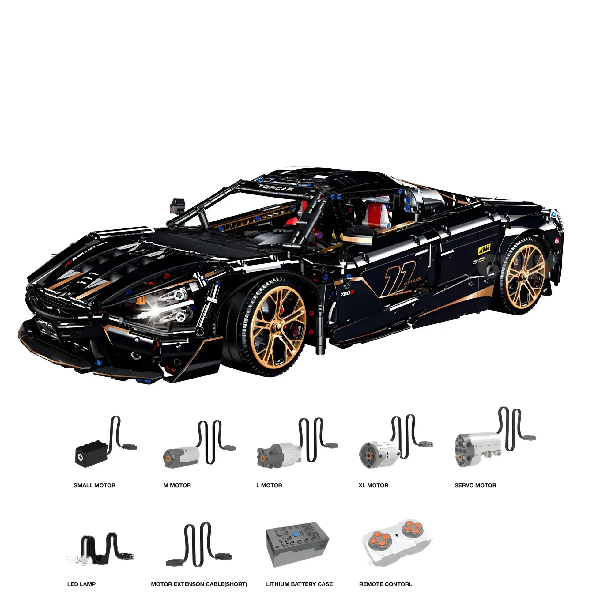 dynamic version of guly 10625 mclaren 720s technic car building blocks set model car