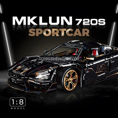 guly 10625 technic mclaren 720s sports car building blocks set model car raceforge top speed seires compatible with lego technic series