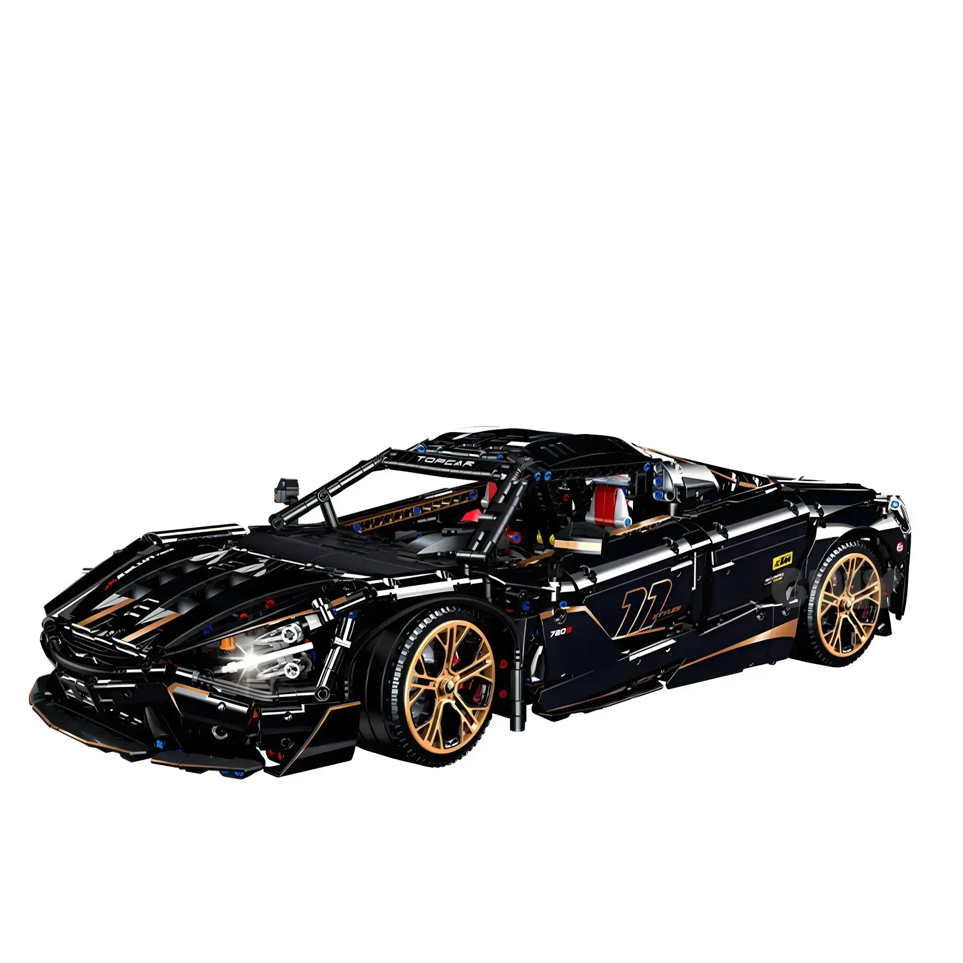 static version of guly 10625 mclaren 720s technic car building blocks set model car