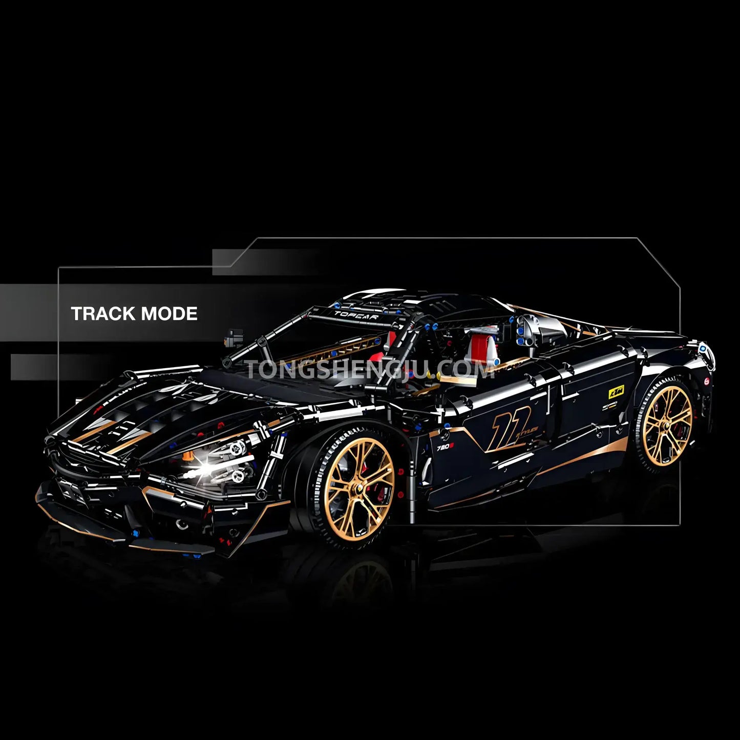 guly 10625 mclaren 720s technic car building blocks set model car track mode