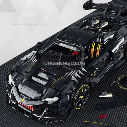 guly 10627 technic series ferrari 296 sports car building blocks set model car raceforge top speed series