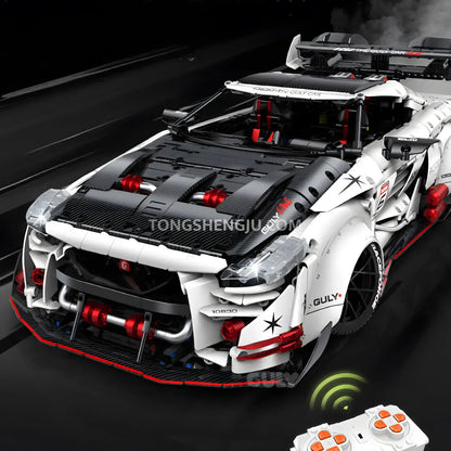 guly 10630 nissan gtr technic sports car building blocks set model car compatible with lego technic series