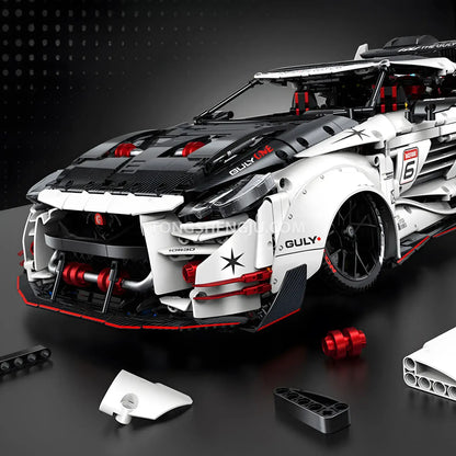 guly 10630 nissan gtr technic sports car building blocks set model car creative assembly building