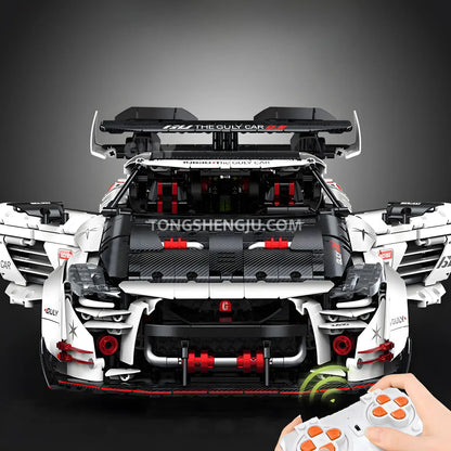 guly 10630 nissan gtr technic sports car building blocks set model car raceforge top speed series