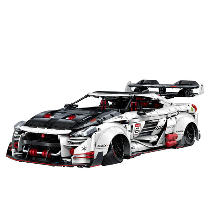 static version of guly 10630 nissan gtr technic sports car building blocks set model car