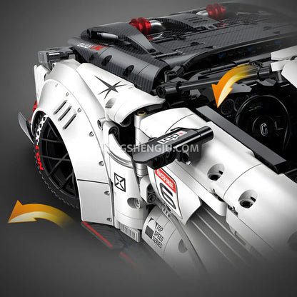 guly 10630 nissan gtr technic sports car building blocks set model car steering linkage