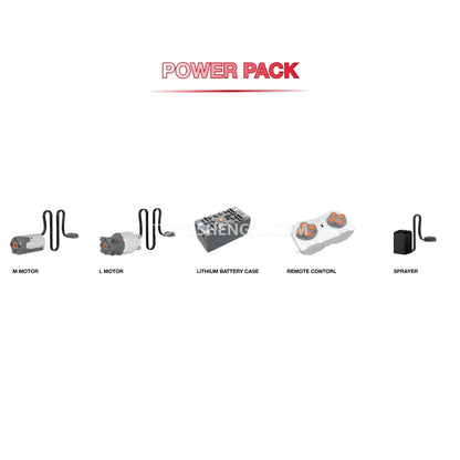 power pack of guly 10633 dodge t-rex pickup truck car building blocks set model car 