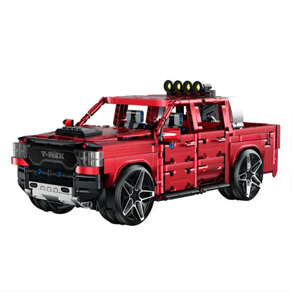 static version of guly 10633 dodge t-rex pickup truck car building blocks set model car 