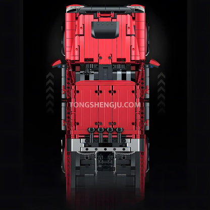 top view of guly 10633 dodge t-rex pickup truck car building blocks set model car 