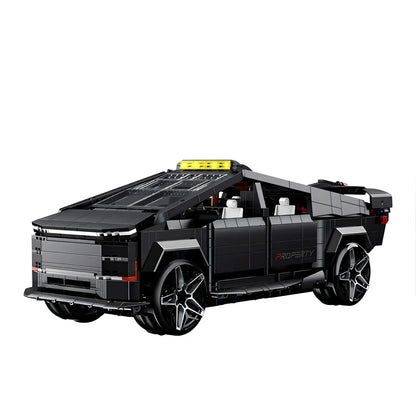 static version of guly 10634 technic tesla cybertruck pickup truck car building set model car 
