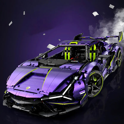 1:8 guly 10635 technic lamborghini sian fkp37 sports car building blocks set model car compatible with lego technic series