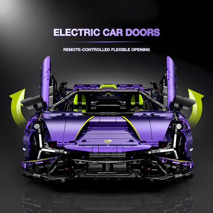 guly 10635 technic lamborghini sian fkp37 super car building blocks set model car electric car doors