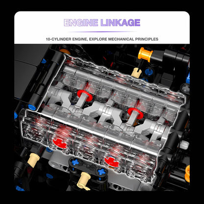 1:8 guly 10635 technic lamborghini sian fkp37 super car building blocks set model car engine linkage
