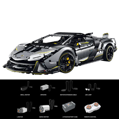 dynamic version of guly 10638 lambo one off sports car building blocks set model car
