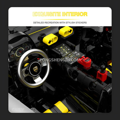 guly 10638 lambo one off sports car building blocks set model car exquisite interior
